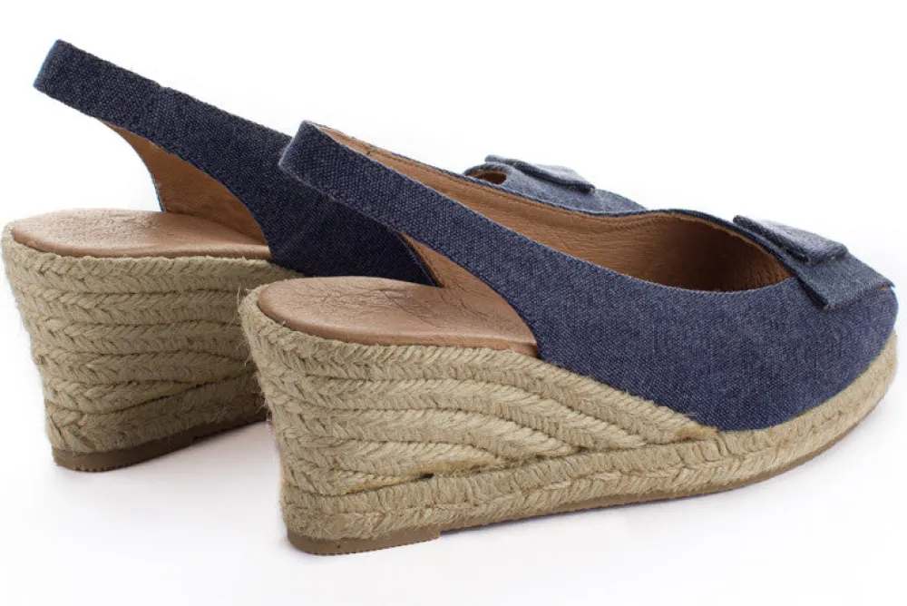 Abarca Shoes Alpargatas Con Cuñas^Alpargatas Cuna Creta Marino