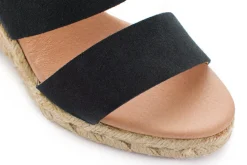 Abarca Shoes Alpargatas Con Cuñas^Alpargatas Cuna Piel Cabrera Negro