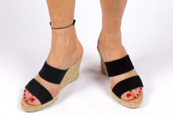 Abarca Shoes Alpargatas De Verano^Alpargatas Cuna Piel Cabrera Negro