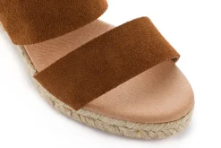 Abarca Shoes Alpargatas Con Cuñas^Alpargatas Cuna Piel Cabrera Marron