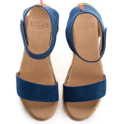 Abarca Shoes Alpargatas Con Cuñas^Alpargatas Cuna Piel Mallorca Azul Jeans 164