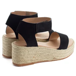 Abarca Shoes Alpargatas De Verano^Alpargatas Cuna Piel Mallorca Negro