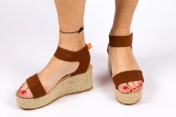 Abarca Shoes Alpargatas Con Cuñas^Alpargatas Cuna Piel Mallorca Marron 268