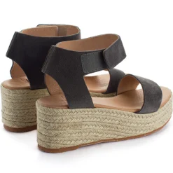 Abarca Shoes Alpargatas Con Cuñas^Alpargatas Cuna Piel Mallorca Gris