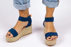 Abarca Shoes Alpargatas De Verano^Alpargatas Cuna Piel Mallorca Azul Jeans 164