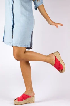 Abarca Shoes Alpargatas De Verano^Alpargatas Cuna Rodas Bermellon