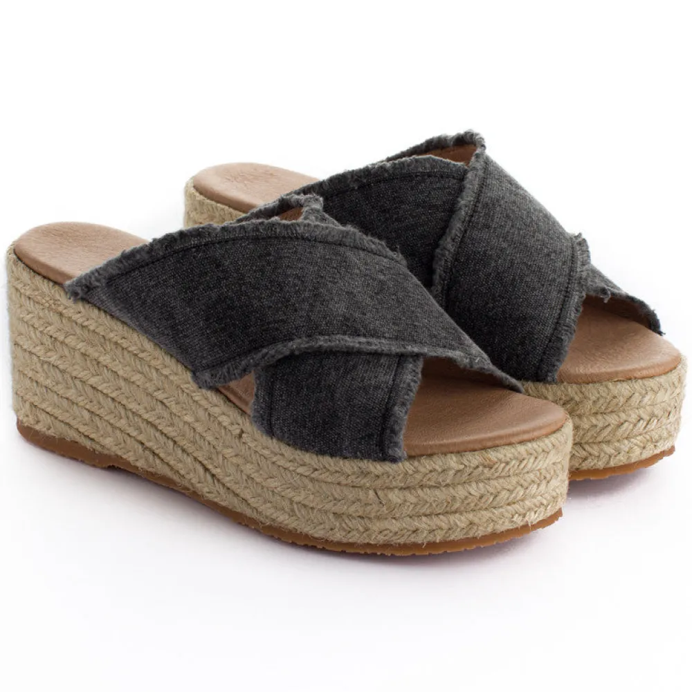 Abarca Shoes Alpargatas Con Cuñas^Alpargatas Cuna Rodas Negro