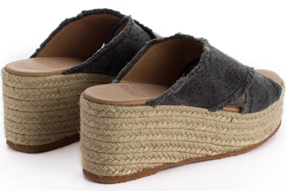 Abarca Shoes Alpargatas Con Cuñas^Alpargatas Cuna Rodas Negro