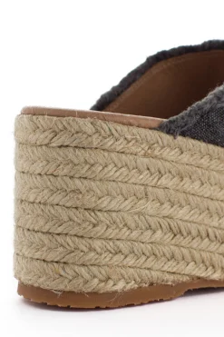 Abarca Shoes Alpargatas Con Cuñas^Alpargatas Cuna Rodas Negro