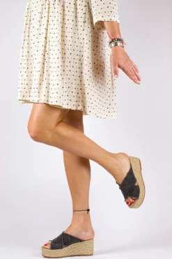 Abarca Shoes Alpargatas Con Cuñas^Alpargatas Cuna Rodas Negro