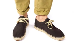 Abarca Shoes Alpargatas Con Cordones^Blucher Piel Antracita 852