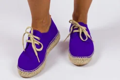 Abarca Shoes Alpargatas De Verano^Blucher Piel Azul Klein