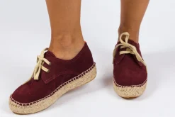 Abarca Shoes Alpargatas De Verano^Blucher Piel Berenjena