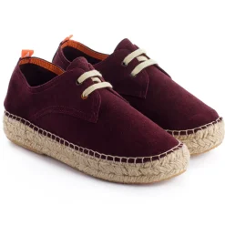 Abarca Shoes Alpargatas Con Cordones^Blucher Piel Berenjena