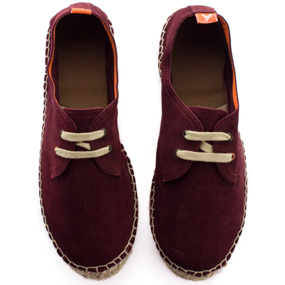 Abarca Shoes Alpargatas Con Cordones^Blucher Piel Berenjena