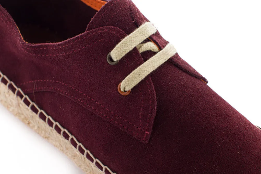 Abarca Shoes Alpargatas Con Cordones^Blucher Piel Berenjena