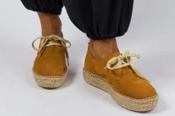 Abarca Shoes Alpargatas De Verano^Blucher Piel Camel