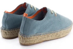 Abarca Shoes Alpargatas Con Cordones^Blucher Piel Celeste