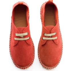 Abarca Shoes Alpargatas De Verano^Blucher Piel Coral