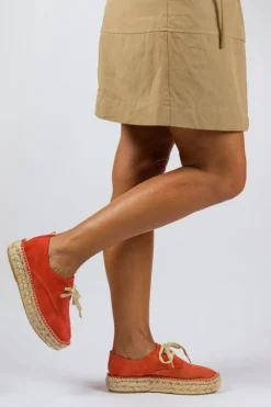 Abarca Shoes Alpargatas De Verano^Blucher Piel Coral
