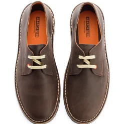 Abarca Shoes Zapatos Blucher^Blucher Piel Encerada Cafe