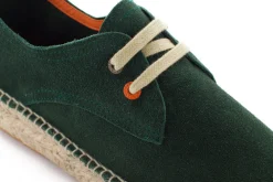 Abarca Shoes Alpargatas Con Cordones^Blucher Piel Esmeralda