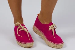 Abarca Shoes Alpargatas De Verano^Blucher Piel Fucsia