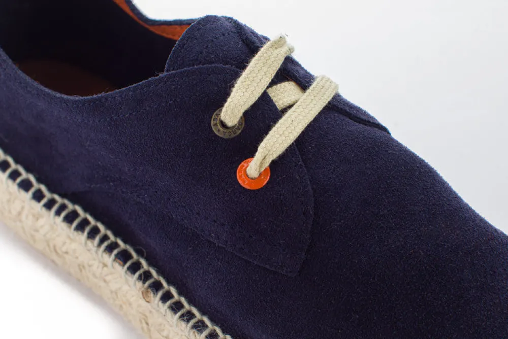 Abarca Shoes Alpargatas Con Cordones^Blucher Piel Marino 19