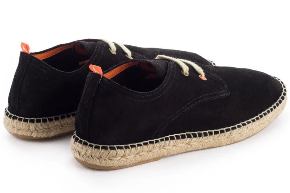 Abarca Shoes Alpargatas Blucher^Blucher Piel Negro