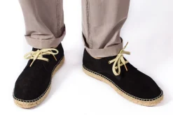 Abarca Shoes Alpargatas Con Cordones^Blucher Piel Negro