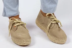 Abarca Shoes Alpargatas Con Cordones^Blucher Piel Piedra