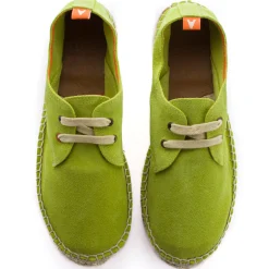 Abarca Shoes Alpargatas Con Cordones^Blucher Piel Pistacho