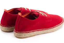 Abarca Shoes Alpargatas De Verano^Blucher Piel Rojo