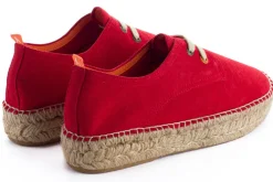 Abarca Shoes Alpargatas Con Cordones^Blucher Piel Rojo 556