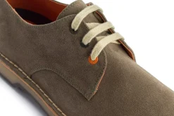 Abarca Shoes Zapatos Blucher^Blucher Piel Serraje Gris Verde