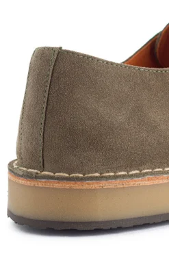 Abarca Shoes Zapatos Blucher^Blucher Piel Serraje Gris Verde