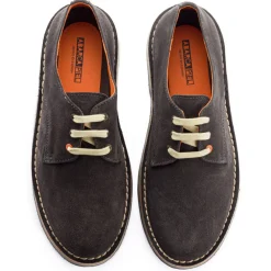 Abarca Shoes Zapatos Blucher^Blucher Piel Serraje Gris