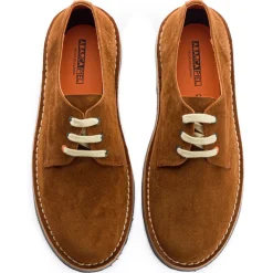 Abarca Shoes Zapatos De Piel^Blucher Piel Serraje Marron