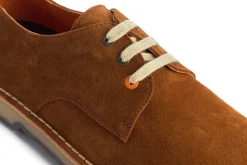 Abarca Shoes Zapatos De Piel^Blucher Piel Serraje Marron