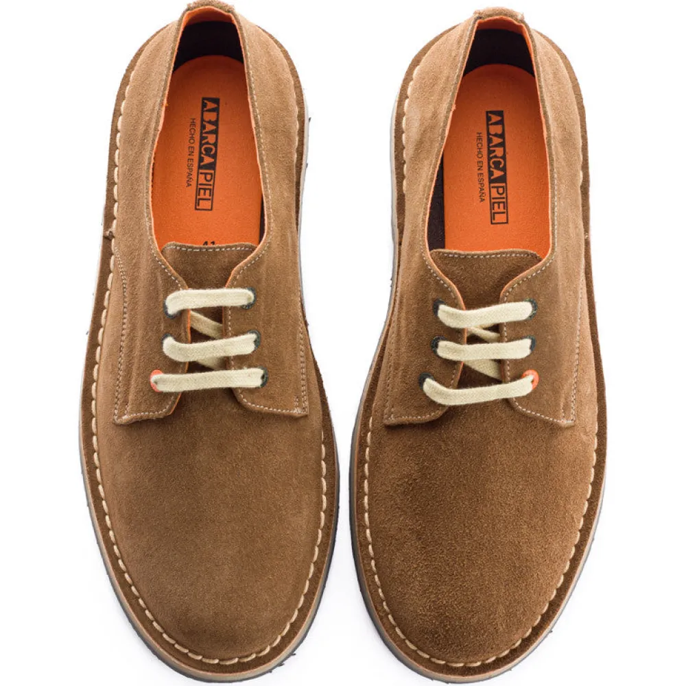 Abarca Shoes Zapatos Blucher^Blucher Piel Serraje Tierra