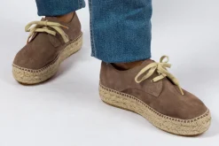 Abarca Shoes Alpargatas De Verano^Blucher Piel Topo