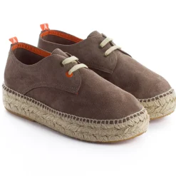 Abarca Shoes Alpargatas Con Cordones^Blucher Piel Topo