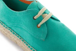 Abarca Shoes Alpargatas De Verano^Blucher Piel Turquesa