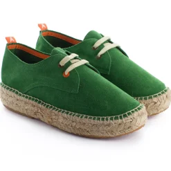 Abarca Shoes Alpargatas Con Cordones^Blucher Piel Verde