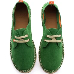 Abarca Shoes Alpargatas De Verano^Blucher Piel Verde