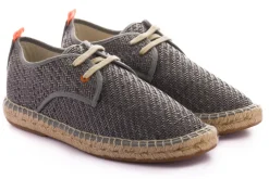 Abarca Shoes Alpargatas Con Cordones^Blucher Rafia Gris