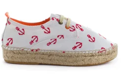 Abarca Shoes Alpargatas De Verano^Blucher Terra Anclas Blanco