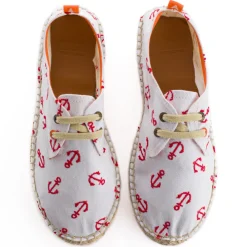 Abarca Shoes Alpargatas De Verano^Blucher Terra Anclas Blanco