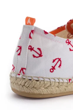 Abarca Shoes Alpargatas De Verano^Blucher Terra Anclas Blanco