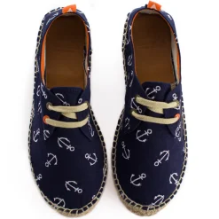 Abarca Shoes Alpargatas Con Cordones^Blucher Terra Anclas Marino